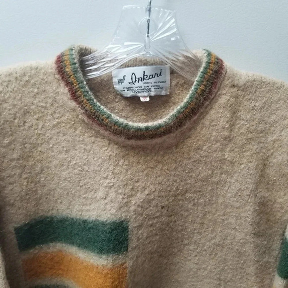 Inkari 100% Alpaca Colour Block Crewneck Sweater  38 - Picture 10 of 10